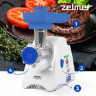 Polska maszynka do mielenia mięsa zelmer z szatkownicą 2200W 3 kg/min 6w1 nominalna biały