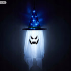 Duch w kapeluszu dekoracja halloween duszek świecący wiszący ozdoba LED straszydło na imprezę tematyczną, aranżacja