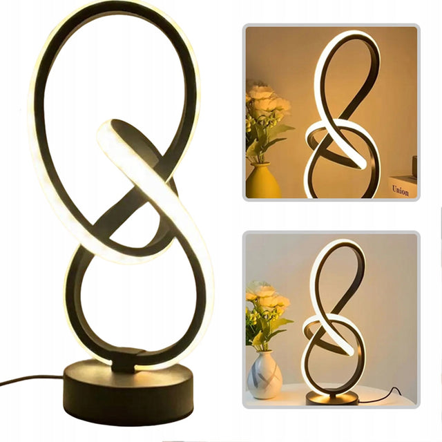 Lampka nocna LED, lampa stołowa, ściemniana lampa stołowa z portami USB oświetlenie do biurka, czarna, wysokość 31,5 cm, zasilanie sieciowe