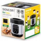 Garnek do gotowania ryżu warzyw ryżowar 0,6l 360W srebrny Sencor SRM 0650SS parowar, podtrzymywanie ciepła, 5 programów