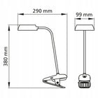 Lampka do Czytania LED NOCNA BIURKOWA BEZPRZEWODOWA USB z KLIPSEM PHILIPS żarówka E14 w komplecie, biała srebrna