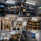 Lampa LED Sufitowa Do Garażu Warsztatu Oprawa Hermetyczna 36W 60cm 4000lm oświetlenie techniczne natynkowe czarne ze