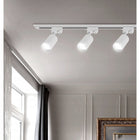Zestaw Szynoprzewód Szyna 4m + 8x Lampa GU10 LED oświetlenie sufitowe, białe oprawy do wnętrz, 8 punktów światła, do 10