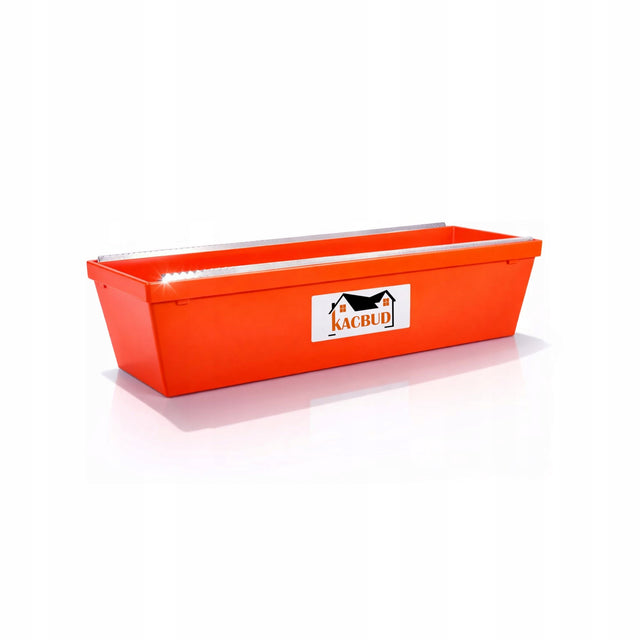 Kacbud kuweta do szpachlowania gładzi gipsu z metalowymi rantami 12 x 35 cm pojemnik na masę szpachlową, narzędzie tynkarskie