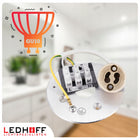 4x Oprawa Halogenowa Tuba LED GU10 do ŁAZIENKI Czarna LAMPA wodoszczelna okrągły spot sufitowy 35 W, pojedynczy punkt