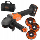 Szlifierka kątowa bezszczotkowa black decker BCG6L8N 115mm 18V body + torba