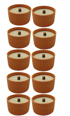 Znicz ceramiczny wichrowy gliniany 10,5 cm szturmowy 10 szt znicz gliniany na cmentarz, na grób, dekoracja na