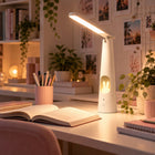 Lampka Na Biurko Nocna do Czytania LED Dotykowa CCT Biała Ściemnialna Bunny lampa stołowa do sypialni, 7 w, wysokość