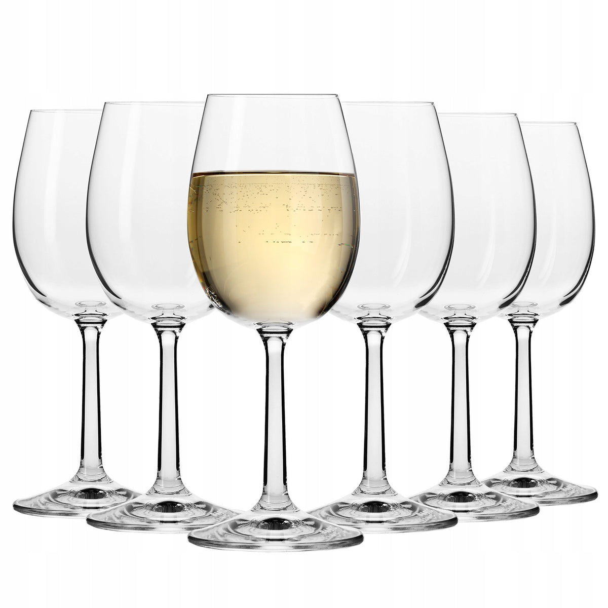 Kieliszki do wina białego Pure KROSNO 6szt basic zestaw komplet 250 ml szkło bezbarwne, można myć w zmywarce