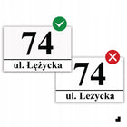 Tabliczka z numerem domu oznaczenie adresowe, szyld posesji, aluminiowa srebrna 32x21 cm, grubość 3 mm