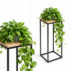 Kwietnik stojący podłogowy metal stojak na kwiaty doniczki półka loft craft podstawa pod roślinę, do salonu, 63 cm