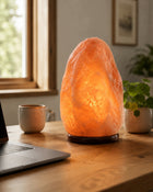 LIVELLO LAHORE Lampa solna himalajska bryła naturalna 10-14 kg JONIZATOR oświetlenie dekoracyjne do salonu i sypialni