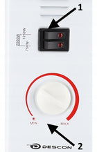 Grzejnik elektryczny 2000W ENERGOOSZCZĘDNY TERMOSTAT biały konwektorowy 325 mm 550 mm grzewcza
