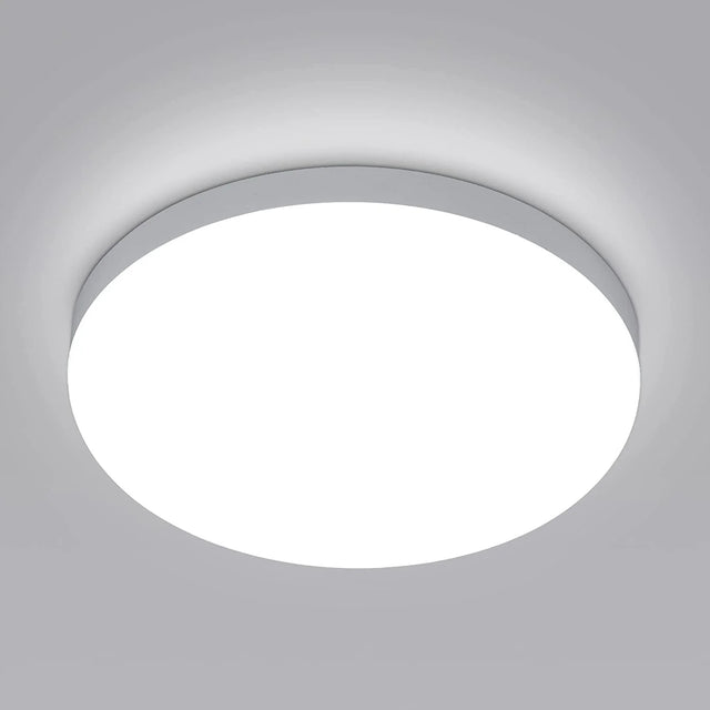 Lampa sufitowa plafon LED biały łazienkowa wodoodporna 32W 6500K IP54 okrągła oprawa do wilgotnych pomieszczeń, zimna barwa, szerokość 25 cm