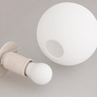 Lampa Wisząca Sufitowa Ecru Beż Kaszmir Żyrandol Białe Kule 4x LED E27 oprawa do salonu i jadalni, metalowa, na 4