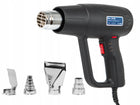 OPALARKA ELEKTRYCZNA 2 BIEGI 100-600°C 2000W REGULACJA 230V MOCNA + 4 DYSZE pistolet na gorące powietrze, nagrzewnica