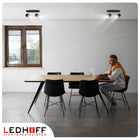 Lampa sufitowa LED kinkiet SPOT oprawa halogenowa 2x GU10 TUBA CZARNA złota ścienna aluminiowa 2-punktowa do żarówek