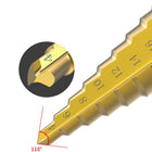 WIERTŁA DO METALU DREWNA TWORZYW SZTUCZNYCH STOŻKOWE STOPNIOWE 4-32mm HEX zestaw 3 szt. spiralne HSS, do blach, uchwyt