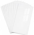 Panel Panele Ścienne ścienny PCV samoprzylepny Dekoracyjny biały 8 szt okładzina gładka, połysk, 30x60 cm, grubość 3 mm
