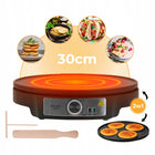 Naleśnikarka Elektryczna Dwustronna 30cm Powłoka Nieprzywierająca 1600W urządzenie do crepes i pancakes, łopatka
