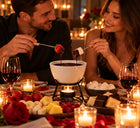 ZESTAW DO FONDUE CZEKOLADOWEGO PODGRZEWACZ SERA KUBEK CERAMICZNY + GRATISY naczynie do roztapiania, sosy, dipy i