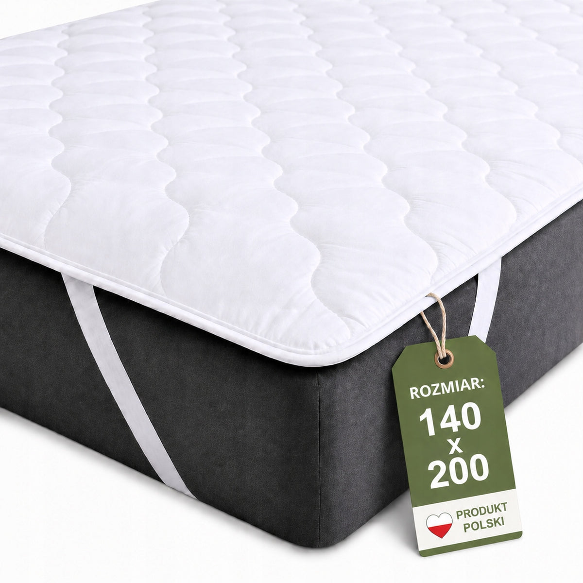 Ochraniacz na materac 140x200 Pikowany Nakładka na łóżko Produkt Polski mata ochronna, podkład antyalergiczny, do