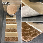 Dywaniki łazienkowe trzyczęściowe podgumowane mix komplet mat wielokolorowych, polipropylen, prostokątne 50x80 cm