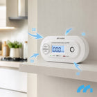 Czujnik czadu detektor tlenku węgla certyfikowany alarm sensor CO 10 LAT bezprzewodowy, do domu i mieszkania, ochrona