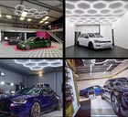 Lampa LED hexagon 14szt Panel Oświetlenie Warsztat Garaż Dom 515x 297 6500K plafon sufitowy, zimna biel, zintegrowane