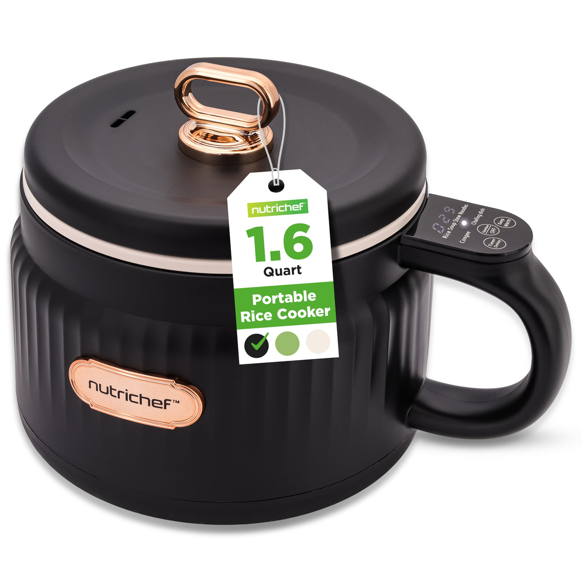 Ryżowar garnek do gotowania ryżu ZUP makaronu 1,5l czarny nutrichef 600W 1.5 l 600 w