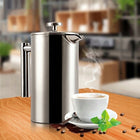 Zaparzacz do kawy French Press ze stali nierdzewnej 304 w biurze domowym 350 ML Praska tłokowa do herbaty, srebrna