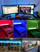 Taśma LED RGB USB + pilot podświetlenie telewizora TV SMD 5050 4x 50cm = 2m oświetlenie witryn meblowych 5V