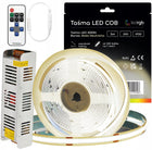 Zestaw Taśma LED Neon COB 24V 5m 4000K biała neutralna zasilacz 60W pilot światło liniowe do podświetlenia mebli, wnęk