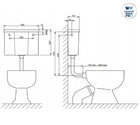 Dolnopłuk oryginalny WC Inter-Sano 95K 600-50031 spłuczka do toalety, zbiornik spłukujący, łazienka