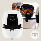 Frytkownica beztłuszczowa AIR fryer 7,7 L 1800W duża biała teflonowa 60sek. biały