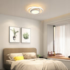 Lampa sufitowa LED plafon ring biały 32W 3000K - nowoczesna do salonu okrągła oprawa z ciepłym światłem, zintegrowane