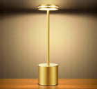 Lampka Nocna Stołowa Biurkowa Nowoczesna Lampa LED Bezprzewodowa Dotykowa ściemniana akumulatorowa żółta 32 cm