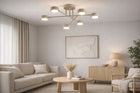 Nowoczesna Lampa Sufitowa Plafon Żyrandol Spot Halogenowa Ecru Gx53 oprawa metalowa, 6 punktów świetlnych, maks. 30 W