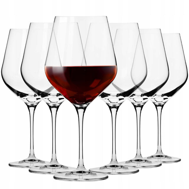 Kieliszki do wina czerwonego burgund Splendour krosno 6szt 860ml duże XXL szklane, bezbarwne, można myć w zmywarce