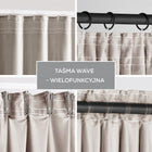 RESTILO Zasłona welurowa plus szarfa up taśma 140x245 Chłodny Beż do salonu panel okienny zaciemniający z poliestru
