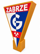 Podświetlany Herb Górnik Zabrze LED RGB 3D Lampka dekoracja USB pilot 22cm do pokoju kibica, prezent dla fana piłki