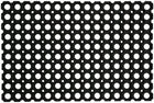Wycieraczka gumowa wejściowa duża mata ażurowa ażur rubber 50x100 16mm pod drzwi do domu, czarna, do obuwia