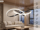 Lampa Sufitowa LED 29W Nowoczesna Wisząca Regulowana Wysokość Kuchnia 25 CM plafon czarny, nieregularny kształt
