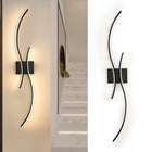 Kinkiet lampa liniowa scienna LED czarny do salonu sypialni 80cm oprawa aluminiowa, 2 punkty świetlne, zintegrowane