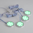 Zestaw 4x Oczko Meblowe nad Blat Oprawa LED Podszafkowa Kuchenna 2.5W RGB lampki do szafek, światło wielokolorowe 12V