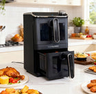 Frytkownica beztłuszczowa 2x5,5L 11l AIR fryer pionowa 2460W czarny