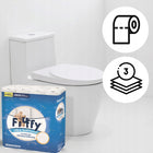 Biały Papier Toaletowy FluFFy 3 Warstwy 80 Rolek Ultra Miękki 9600 Listków celulozowy, bezzapachowy, suchy, do domu i