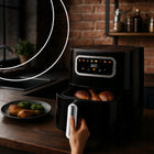 Frytkownica beztłuszczowa AIR fryer frytownica 1450W misa 5,5l 8 programów 1450 w czarny