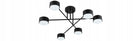 Lampa Sufitowa Wisząca Żyrandol Plafon Spot Halogenowa Czarny Mono Gx53 oprawa metalowa 6-punktowa do wnętrz, maks