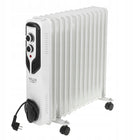 GRZEJNIK ELEKTRYCZNY OLEJOWY 13 ŻEBER ENERGOOSZCZĘDNY 2000W KÓŁKA Regulacja 360 mm 385 mm grzewcza biały